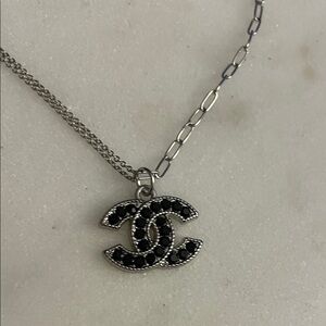 CHANEL authentic Black and Silver Charm💕